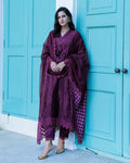 Mushq | Euphoria Pret | Plum Mirage - by Libasekhas UK - Registered Vendor of : Mushq - 100% Original Designer Dress