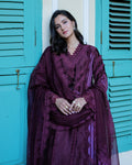 Mushq | Euphoria Pret | Plum Mirage - by Libasekhas UK - Registered Vendor of : Mushq - 100% Original Designer Dress