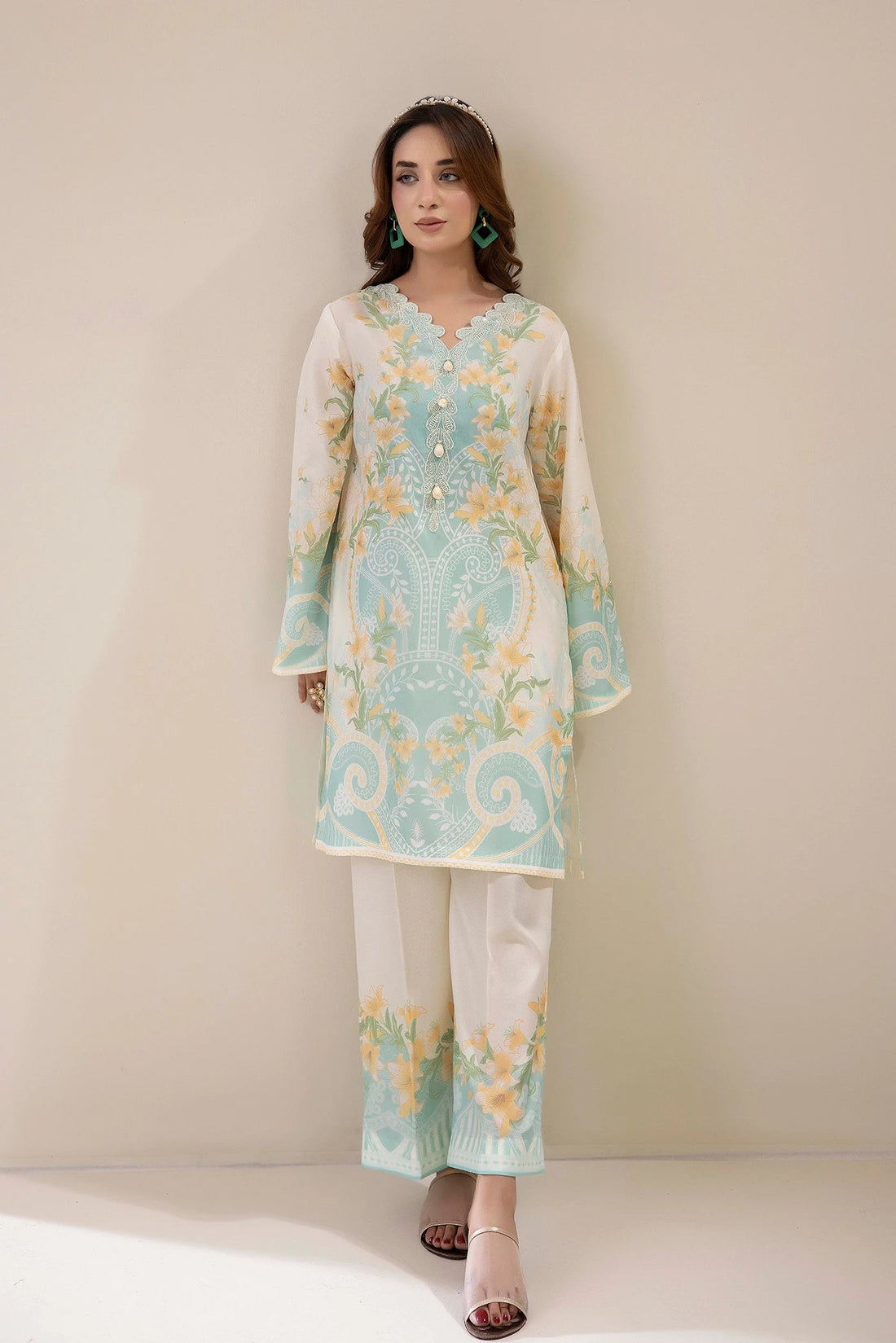 Adans Libas | Embrodiered Co Ord Sets | 4201 - by Libasekhas UK - Registered Vendor of : Adans Libas - 100% Original Designer Dress