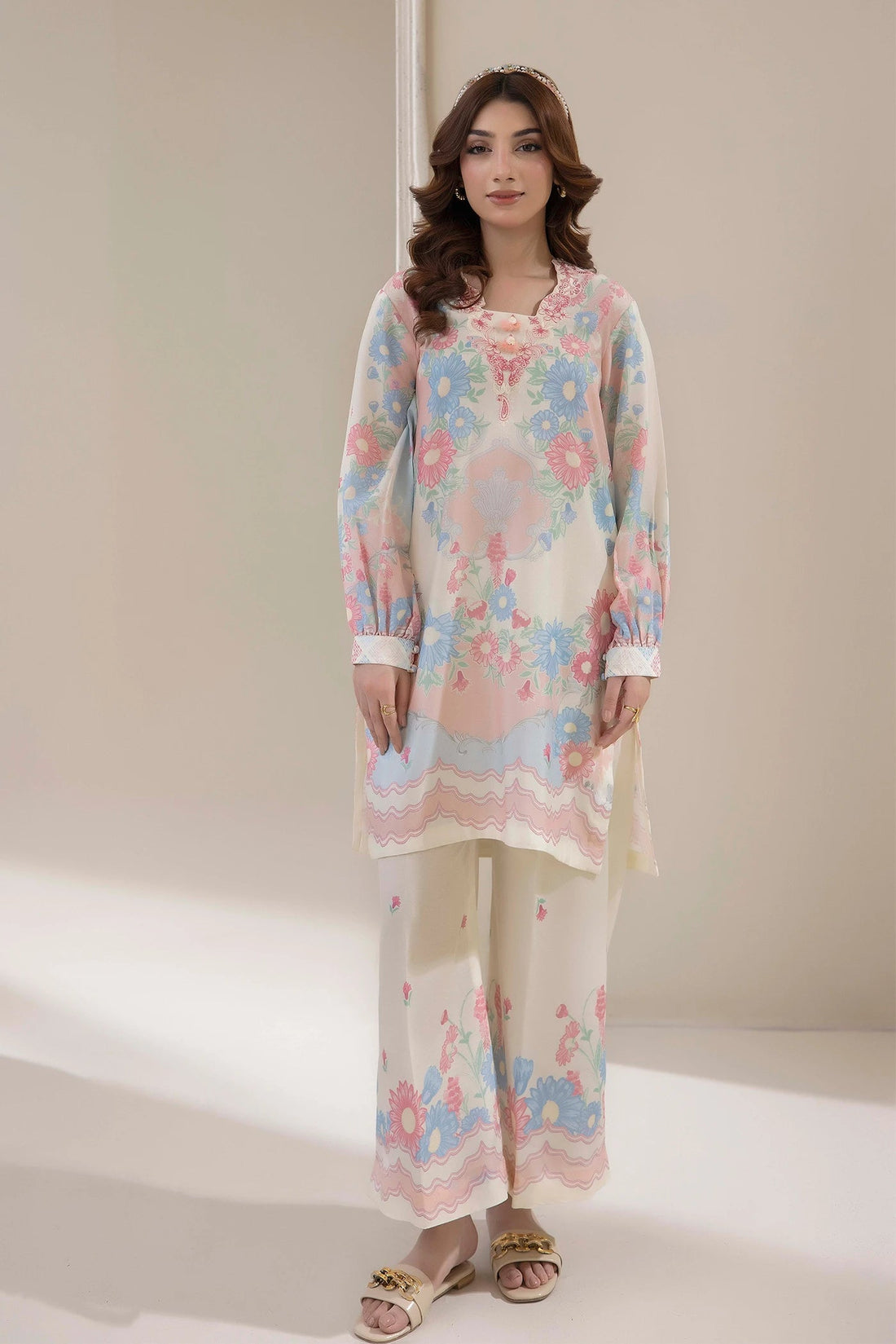 Adans Libas | Embrodiered Co Ord Sets | 4204 - by Libasekhas UK - Registered Vendor of : Adans Libas - 100% Original Designer Dress