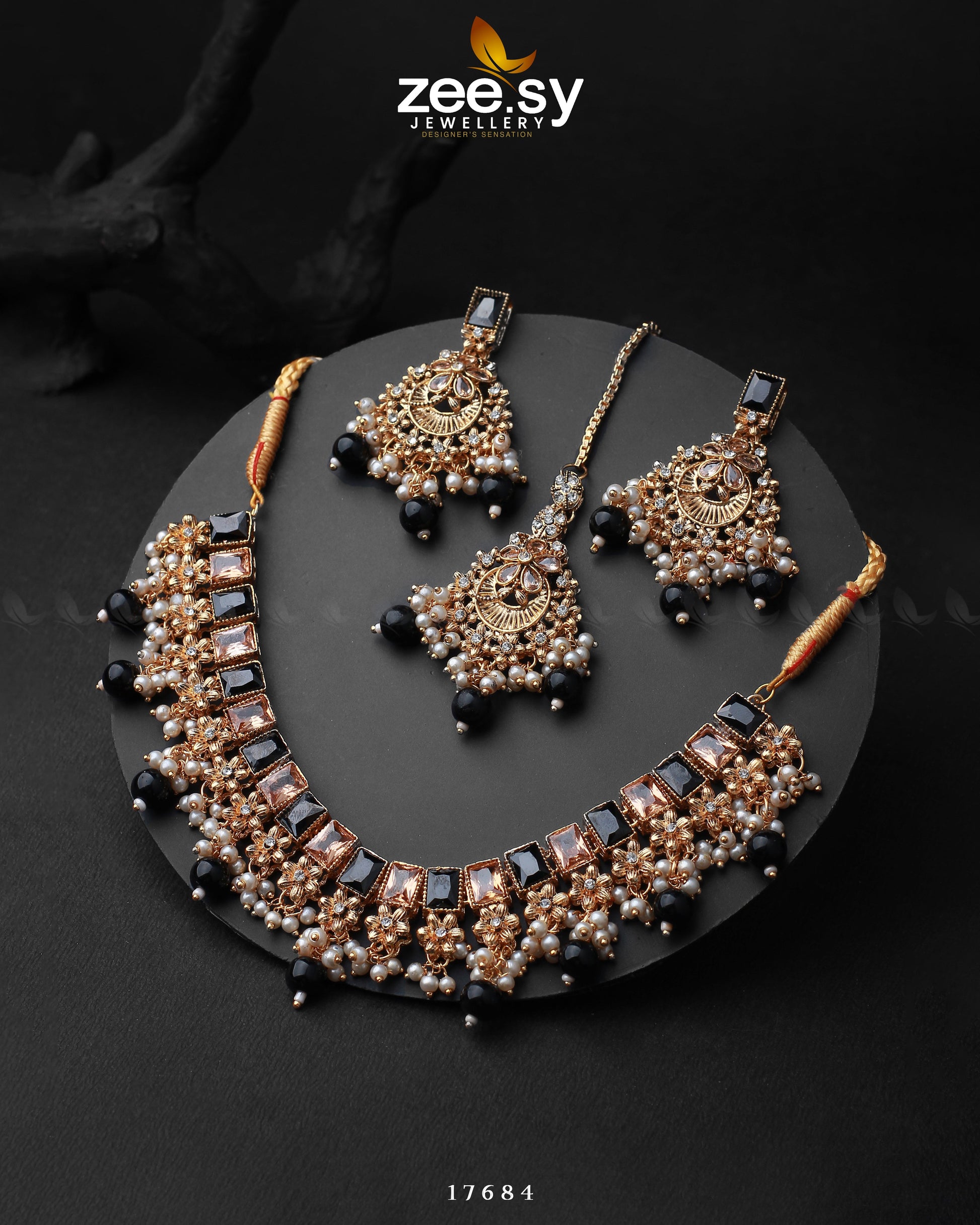 Prism Necklace - by - Libasekhas UK - Registered Vendor of : Zeesy - 100% Original Designer Dresss