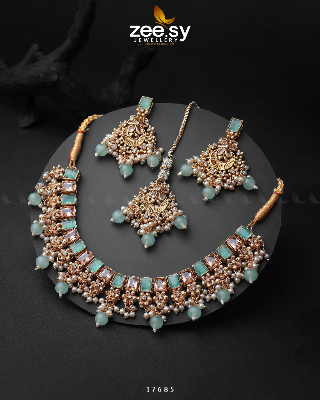 Prism Necklace - by - Libasekhas UK - Registered Vendor of : Zeesy - 100% Original Designer Dresss