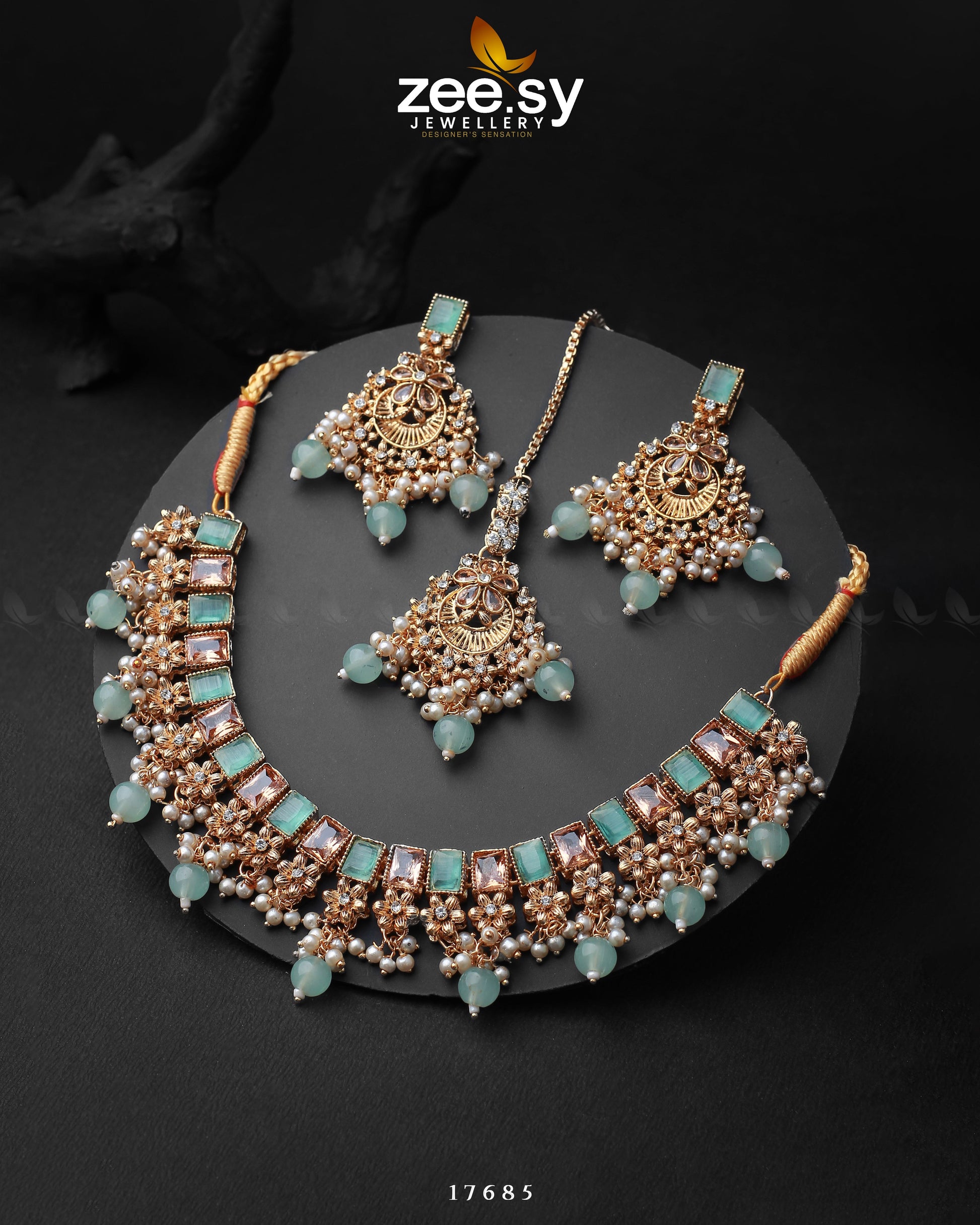 Prism Necklace - by - Libasekhas UK - Registered Vendor of : Zeesy - 100% Original Designer Dresss