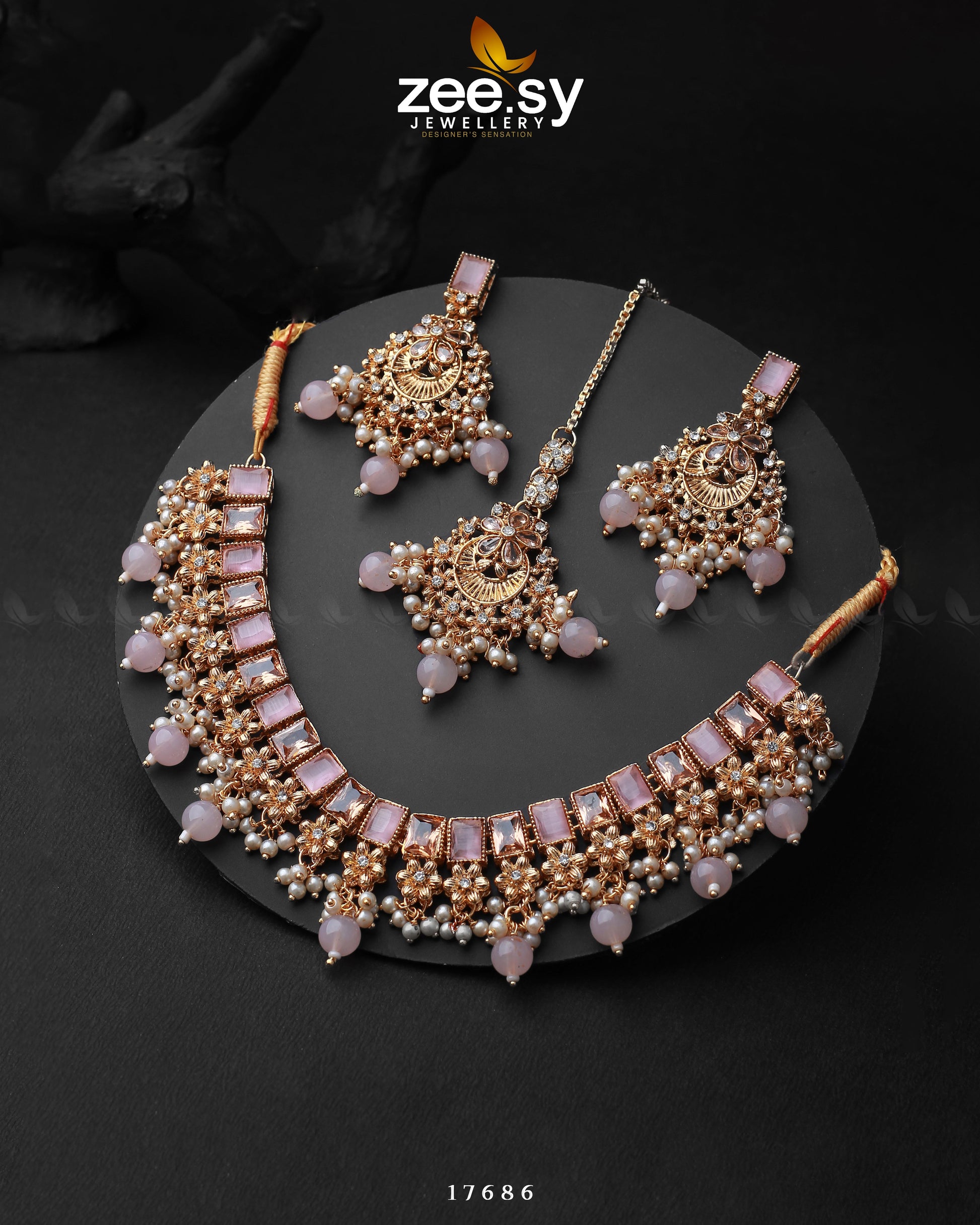 Prism Necklace - by - Libasekhas UK - Registered Vendor of : Zeesy - 100% Original Designer Dresss