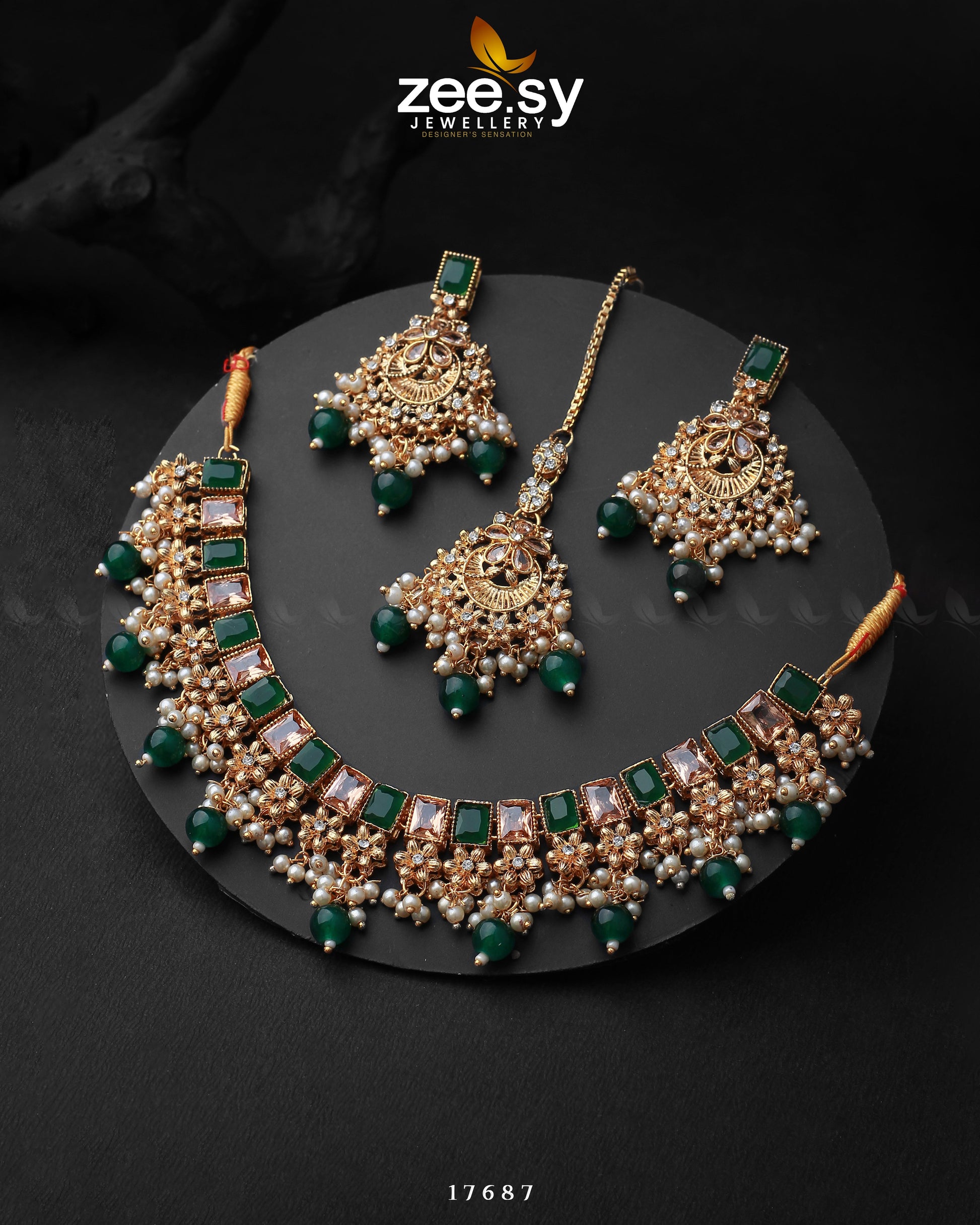 Prism Necklace - by - Libasekhas UK - Registered Vendor of : Zeesy - 100% Original Designer Dresss
