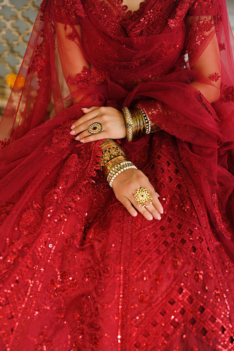 Qalamkar | Singhar Wedding Collection | RF-01 MUSKAAN - by - Libasekhas UK - Registered Vendor of : Qalamkar - 100% Original Designer Dresss