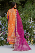 Qalamkar | Luxe Silk |  UA-03 ALMA - by - Libasekhas UK - Registered Vendor of : Qalamkar - 100% Original Designer Dresss