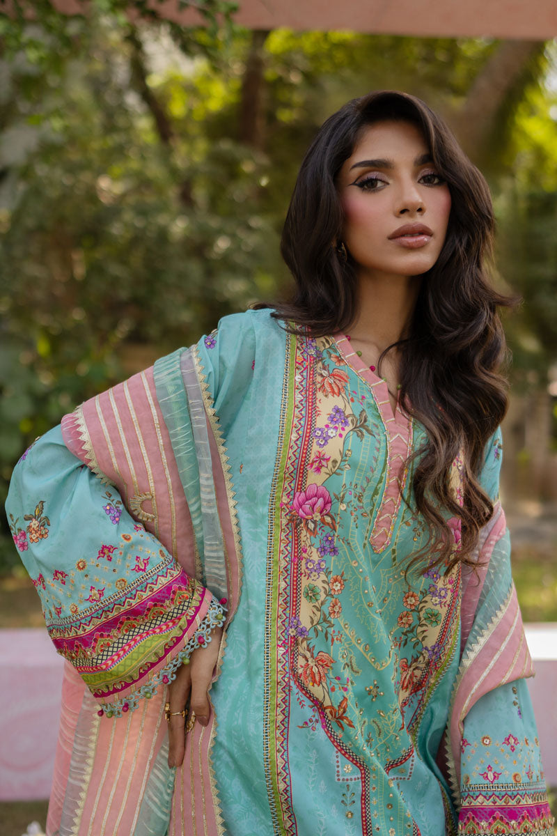 Qalamkar | Luxe Silk |   UA-06 SARA - by - Libasekhas UK - Registered Vendor of : Qalamkar - 100% Original Designer Dresss