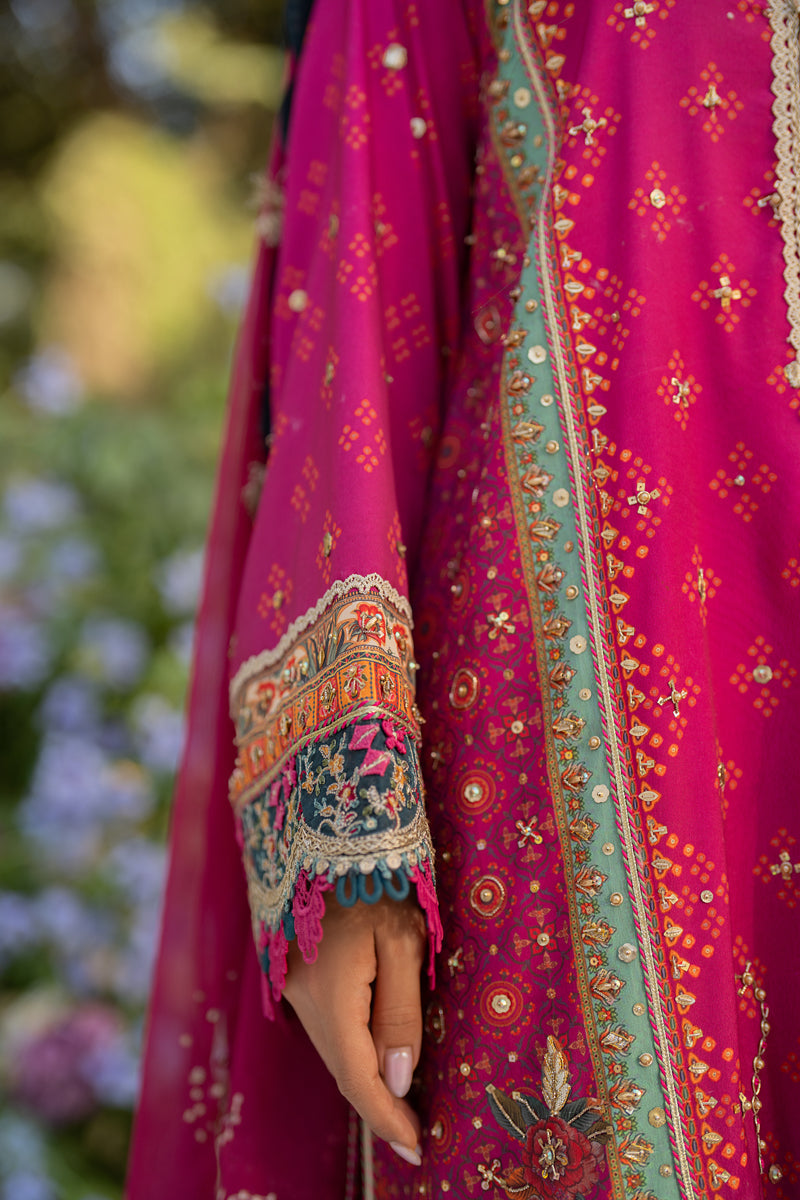 Qalamkar | Luxe Silk |  UA-01 ELIA - by - Libasekhas UK - Registered Vendor of : Qalamkar - 100% Original Designer Dresss
