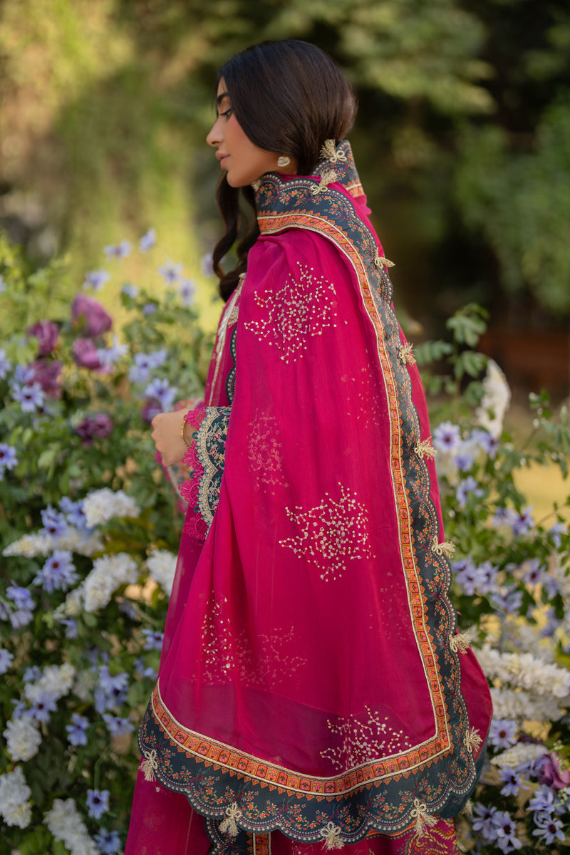 Qalamkar | Luxe Silk |  UA-01 ELIA - by - Libasekhas UK - Registered Vendor of : Qalamkar - 100% Original Designer Dresss