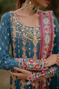 Qalamkar | Luxe Silk |  UA-09 TINA - by - Libasekhas UK - Registered Vendor of : Qalamkar - 100% Original Designer Dresss