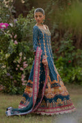 Qalamkar | Luxe Silk |  UA-09 TINA - by - Libasekhas UK - Registered Vendor of : Qalamkar - 100% Original Designer Dresss