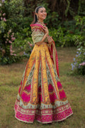 Qalamkar | Luxe Silk |  UA-08 LUNA - by - Libasekhas UK - Registered Vendor of : Qalamkar - 100% Original Designer Dresss