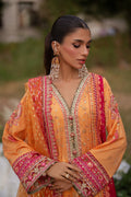 Qalamkar | Luxe Silk |  UA-05 FIORE - by - Libasekhas UK - Registered Vendor of : Qalamkar - 100% Original Designer Dresss