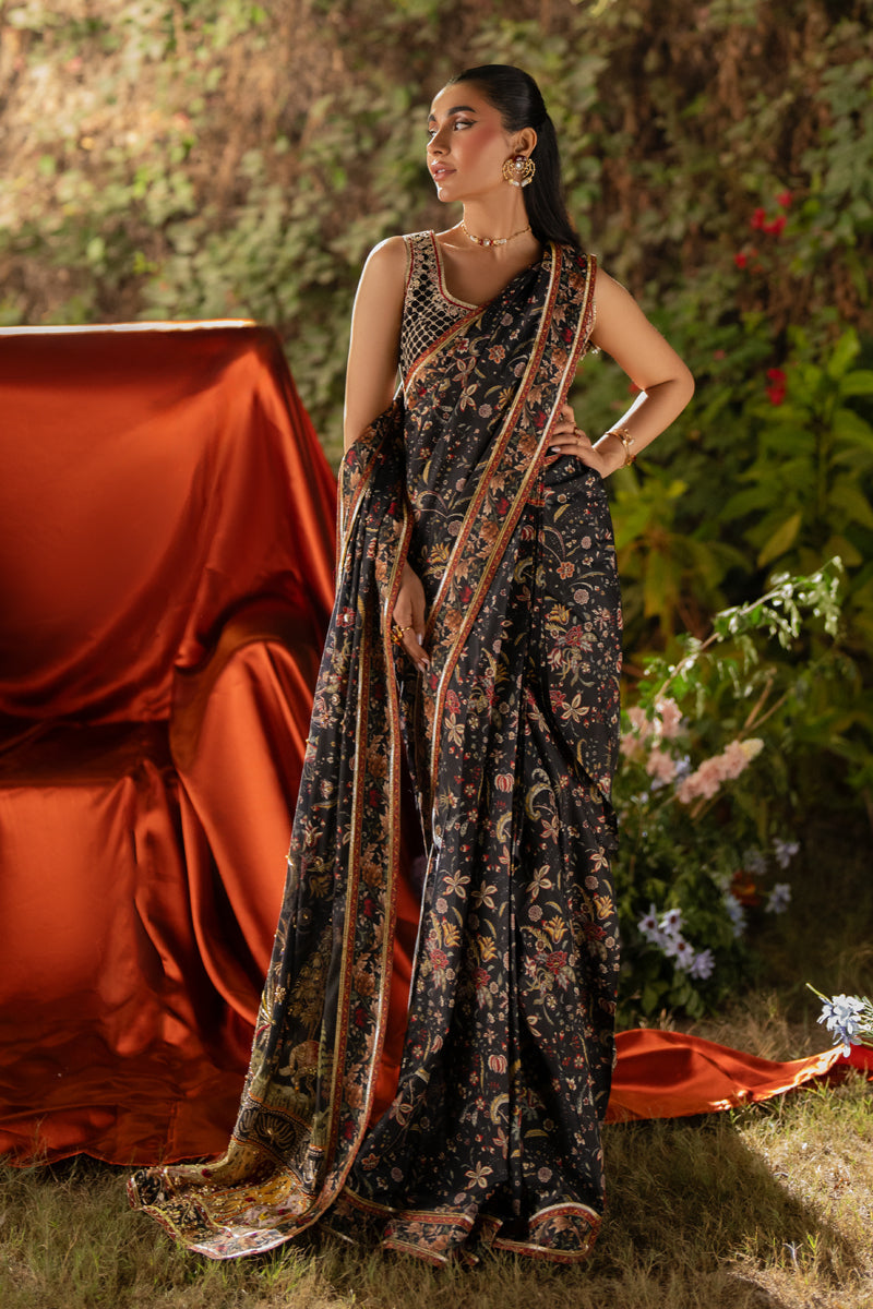 Qalamkar | Luxe Silk |   UA-04 AVA - by - Libasekhas UK - Registered Vendor of : Qalamkar - 100% Original Designer Dresss