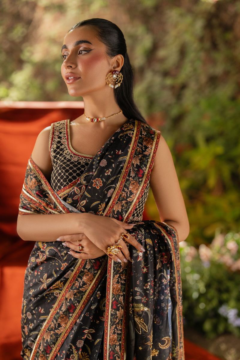 Qalamkar | Luxe Silk |   UA-04 AVA - by - Libasekhas UK - Registered Vendor of : Qalamkar - 100% Original Designer Dresss