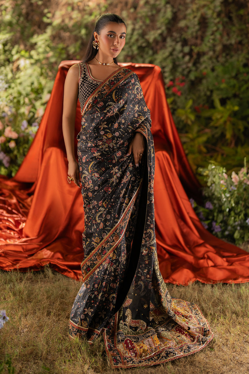 Qalamkar | Luxe Silk |   UA-04 AVA - by - Libasekhas UK - Registered Vendor of : Qalamkar - 100% Original Designer Dresss
