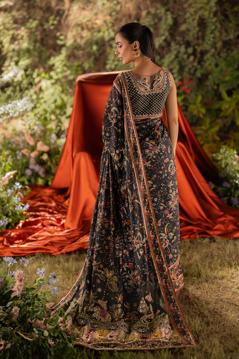 Qalamkar | Luxe Silk |   UA-04 AVA - by - Libasekhas UK - Registered Vendor of : Qalamkar - 100% Original Designer Dresss