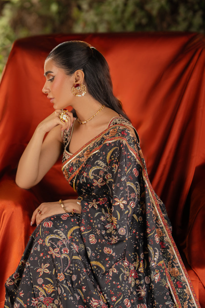 Qalamkar | Luxe Silk |   UA-04 AVA - by - Libasekhas UK - Registered Vendor of : Qalamkar - 100% Original Designer Dresss