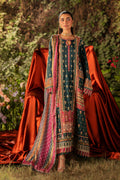 Qalamkar | Luxe Silk |  UA-02 NINA - by - Libasekhas UK - Registered Vendor of : Qalamkar - 100% Original Designer Dresss