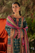 Qalamkar | Luxe Silk |  UA-02 NINA - by - Libasekhas UK - Registered Vendor of : Qalamkar - 100% Original Designer Dresss