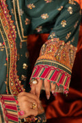 Qalamkar | Luxe Silk |  UA-02 NINA - by - Libasekhas UK - Registered Vendor of : Qalamkar - 100% Original Designer Dresss
