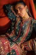 Qalamkar | Luxe Silk |  UA-02 NINA - by - Libasekhas UK - Registered Vendor of : Qalamkar - 100% Original Designer Dresss