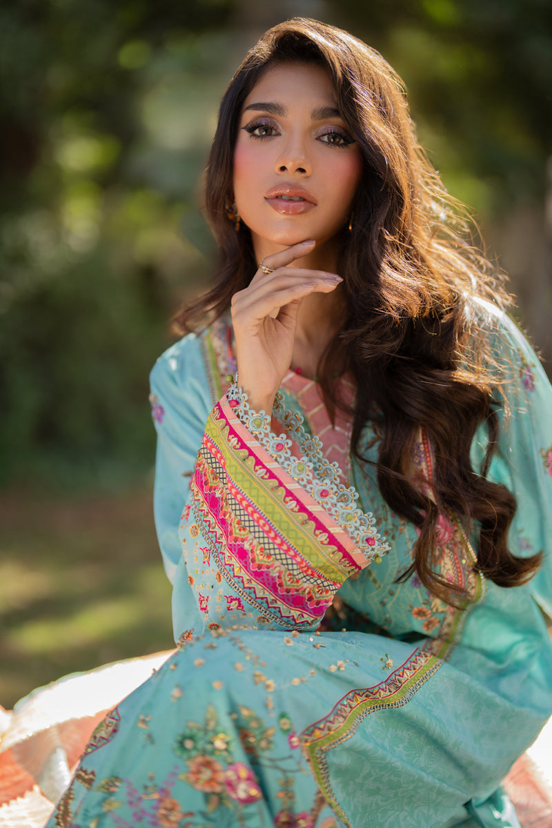 Qalamkar | Luxe Silk |   UA-06 SARA - by - Libasekhas UK - Registered Vendor of : Qalamkar - 100% Original Designer Dresss