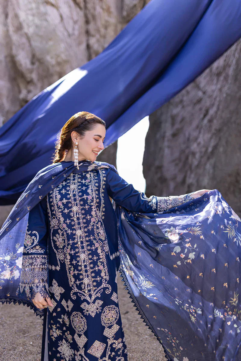 Qalamkar | Sahil Kinare Luxury Lawn | FP-06 MIRAY - by - Libasekhas UK - Registered Vendor of : Qalamkar - 100% Original Designer Dresss