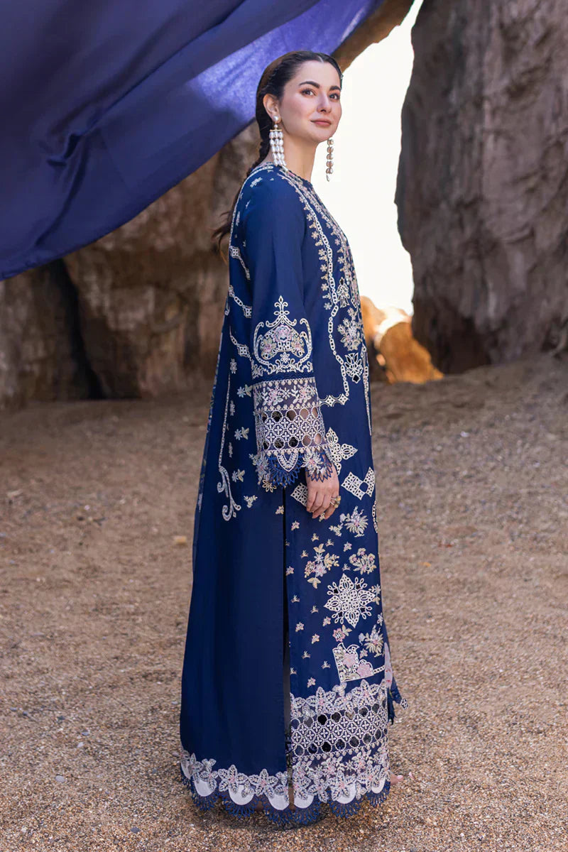 Qalamkar | Sahil Kinare Luxury Lawn | FP-06 MIRAY - by - Libasekhas UK - Registered Vendor of : Qalamkar - 100% Original Designer Dresss