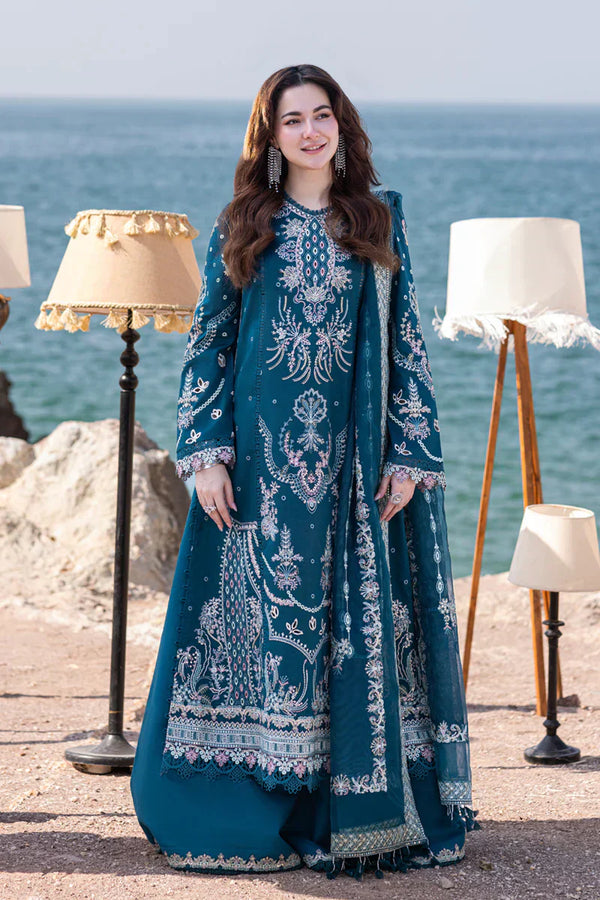 Qalamkar | Sahil Kinare Luxury Lawn | FP-16 KIRA - by - Libasekhas UK - Registered Vendor of : Qalamkar - 100% Original Designer Dresss