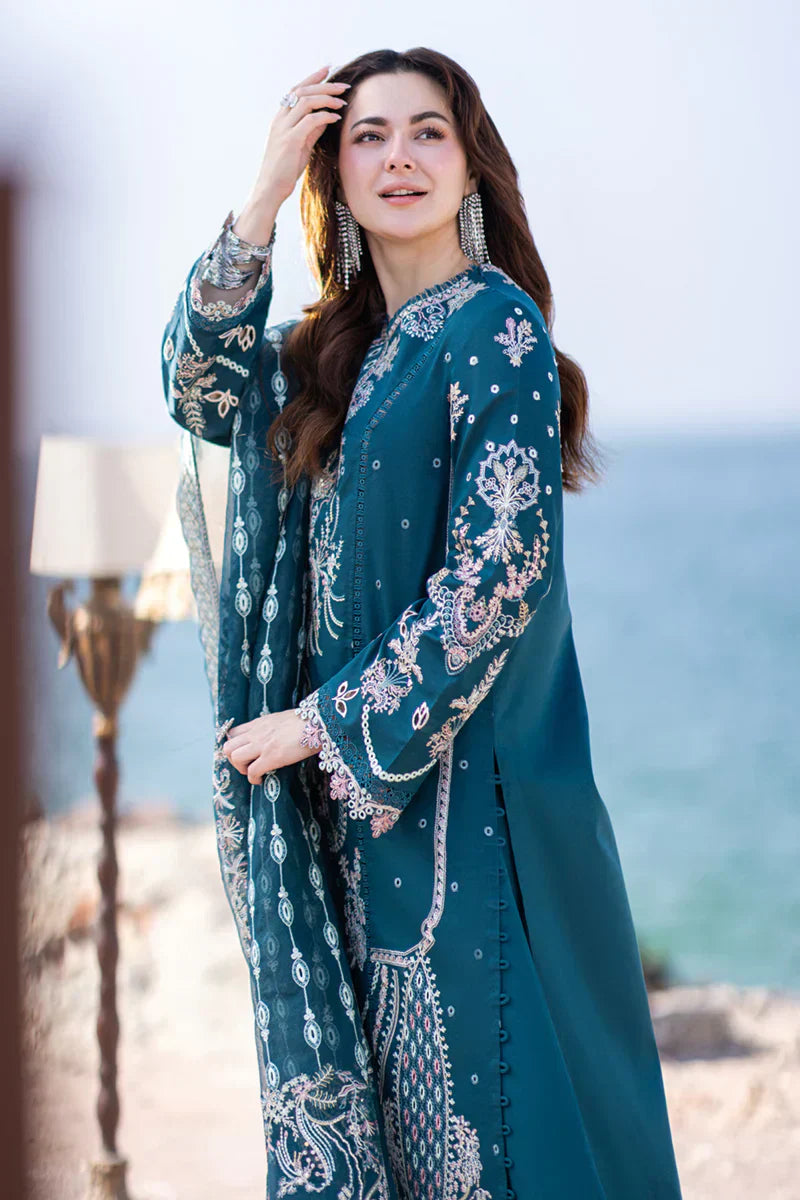 Qalamkar | Sahil Kinare Luxury Lawn | FP-16 KIRA - by - Libasekhas UK - Registered Vendor of : Qalamkar - 100% Original Designer Dresss