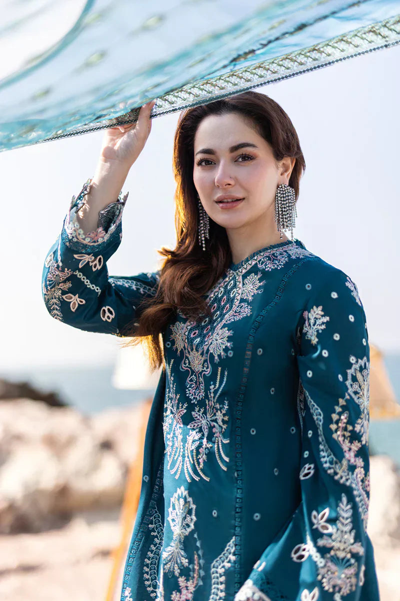 Qalamkar | Sahil Kinare Luxury Lawn | FP-16 KIRA - by - Libasekhas UK - Registered Vendor of : Qalamkar - 100% Original Designer Dresss