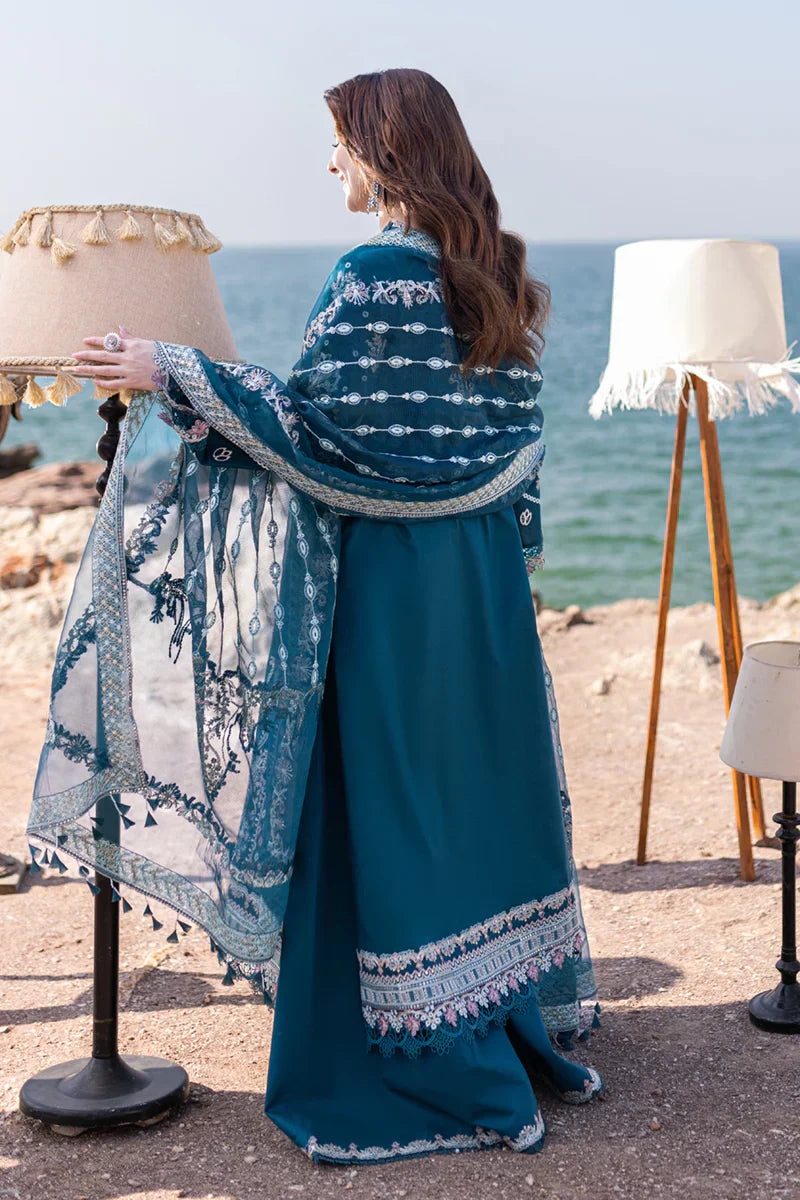 Qalamkar | Sahil Kinare Luxury Lawn | FP-16 KIRA - by - Libasekhas UK - Registered Vendor of : Qalamkar - 100% Original Designer Dresss