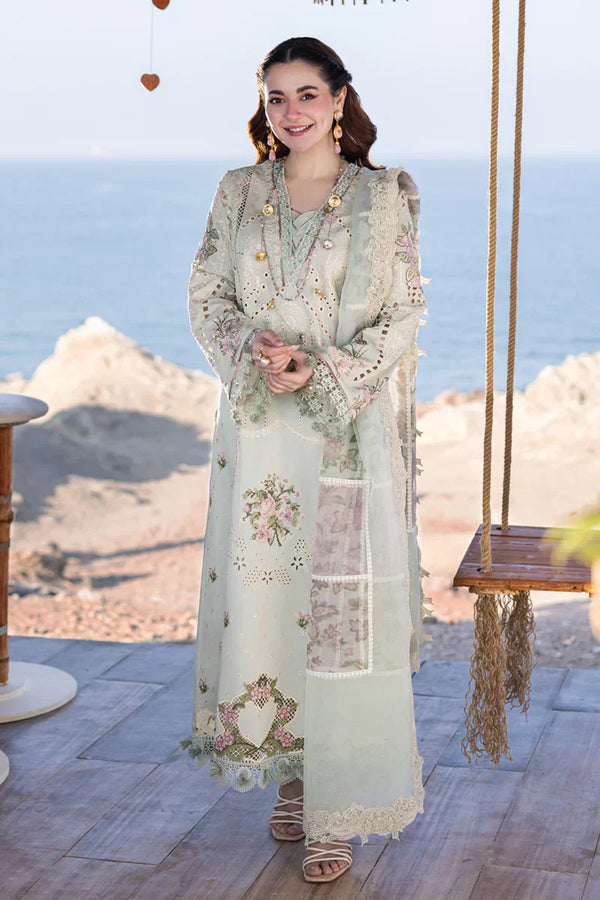 Qalamkar | Sahil Kinare Luxury Lawn | FP-15 RANIA - by - Libasekhas UK - Registered Vendor of : Qalamkar - 100% Original Designer Dresss