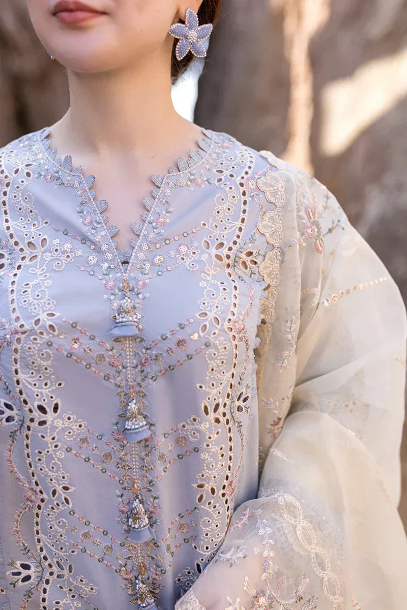 Qalamkar | Sahil Kinare Luxury Lawn | FP-04 FIRUZE - by - Libasekhas UK - Registered Vendor of : Qalamkar - 100% Original Designer Dresss