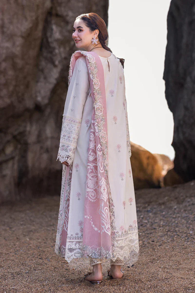 Qalamkar | Sahil Kinare Luxury Lawn | FP-13 MELEK - by - Libasekhas UK - Registered Vendor of : Qalamkar - 100% Original Designer Dresss