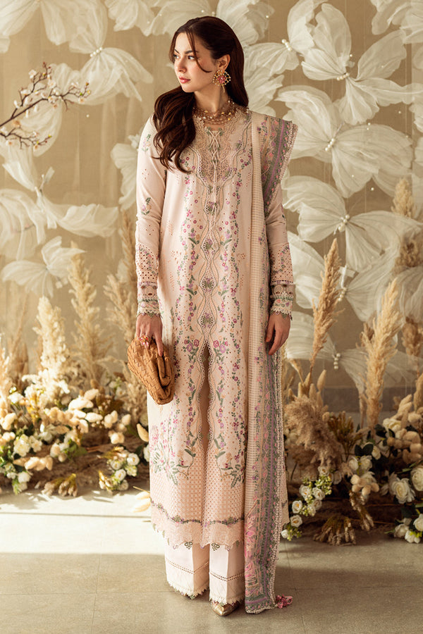 Qalamkar | Sahil Luxury Lawn | FK-12 LILY - by - Libasekhas UK - Registered Vendor of : Qalamkar - 100% Original Designer Dresss