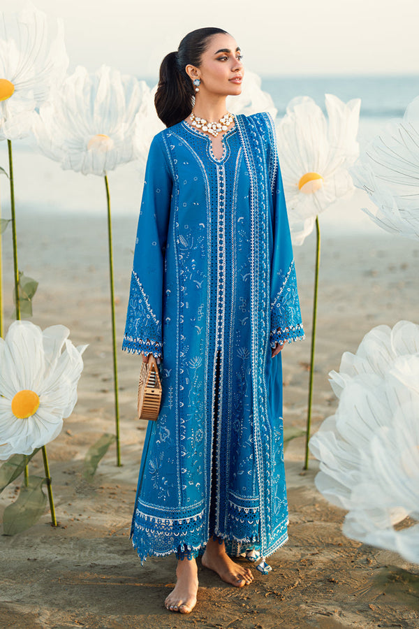 Qalamkar | Sahil Luxury Lawn | FK-03 VICTORIA - by - Libasekhas UK - Registered Vendor of : Qalamkar - 100% Original Designer Dresss