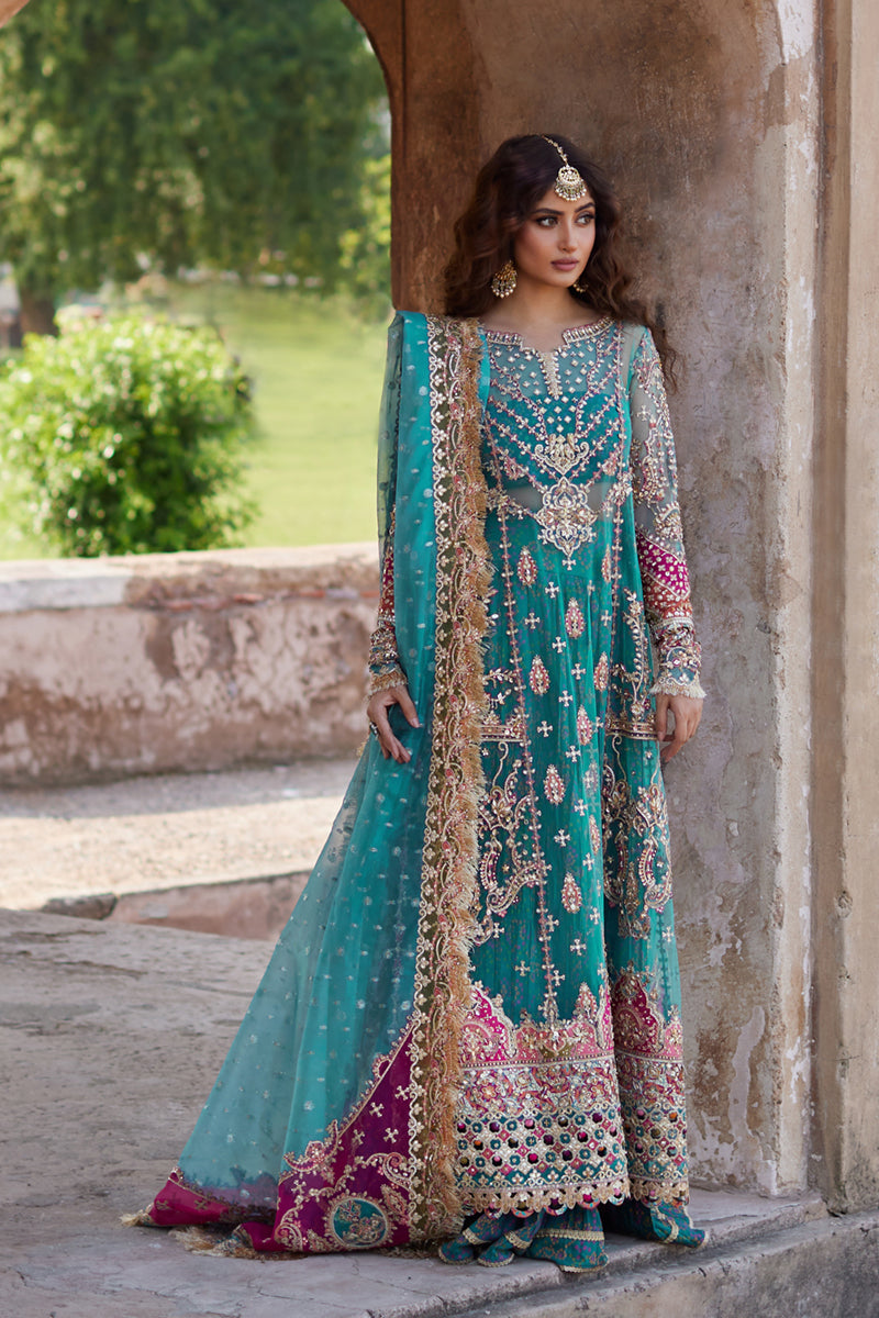 Qalamkar | Shadmani Luxury Formals | Sama SH-03 - by - Libasekhas UK - Registered Vendor of : Qalamkar - 100% Original Designer Dresss