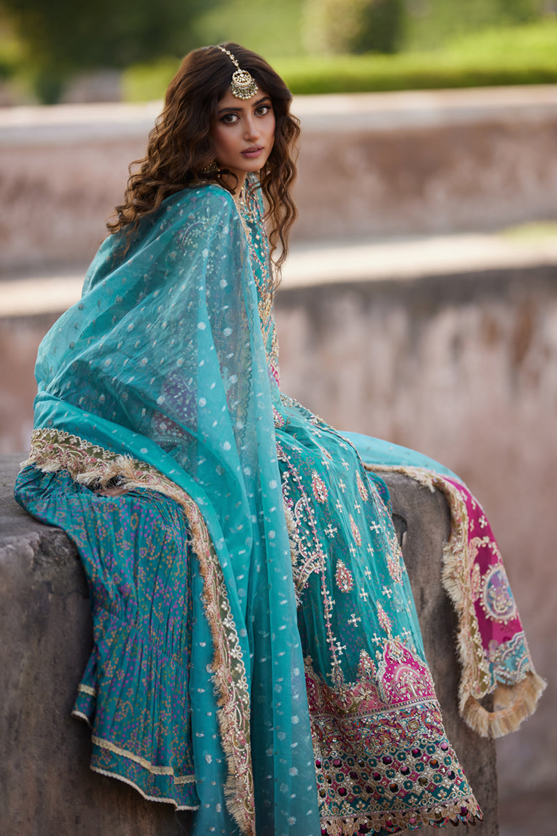 Qalamkar | Shadmani Luxury Formals | Sama SH-03 - by - Libasekhas UK - Registered Vendor of : Qalamkar - 100% Original Designer Dresss