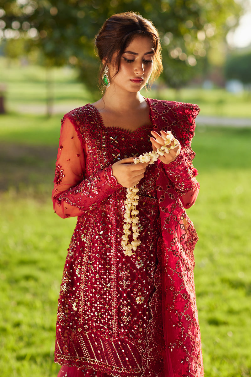 Qalamkar | Shadmani Luxury Formals |  Nurah SH-07 - by - Libasekhas UK - Registered Vendor of : Qalamkar - 100% Original Designer Dresss