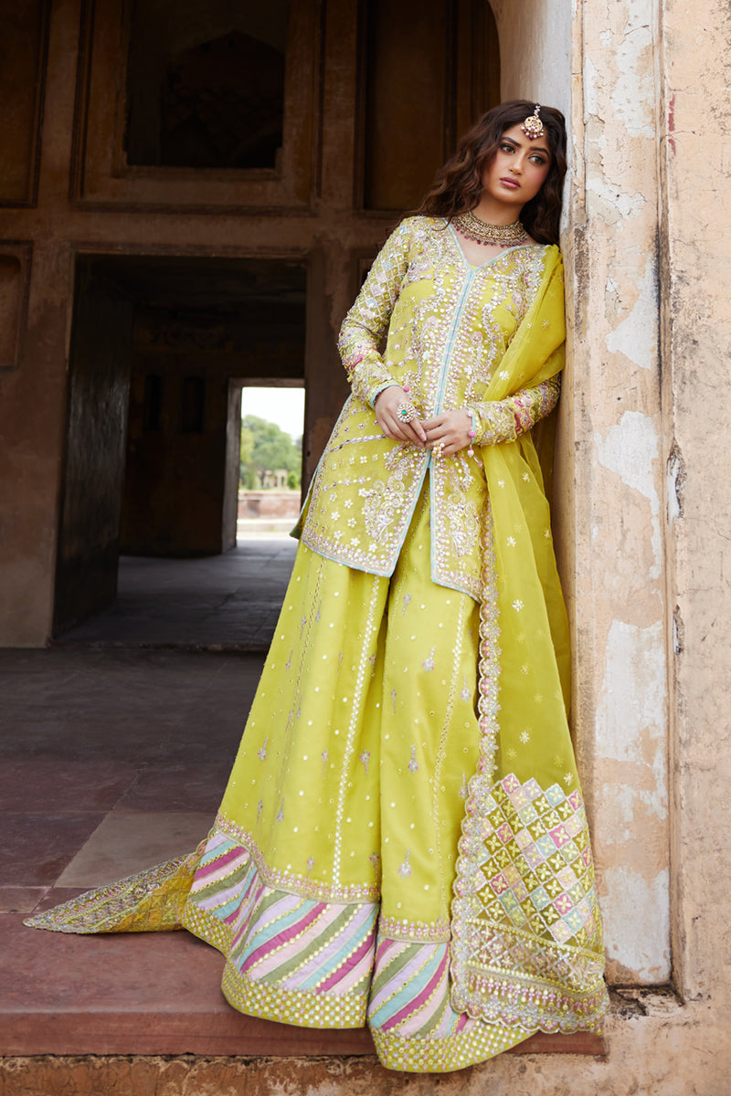 Qalamkar | Shadmani Luxury Formals |  Dania SH-05 - by - Libasekhas UK - Registered Vendor of : Qalamkar - 100% Original Designer Dresss