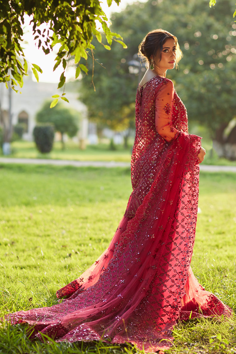 Qalamkar | Shadmani Luxury Formals |  Nurah SH-07 - by - Libasekhas UK - Registered Vendor of : Qalamkar - 100% Original Designer Dresss