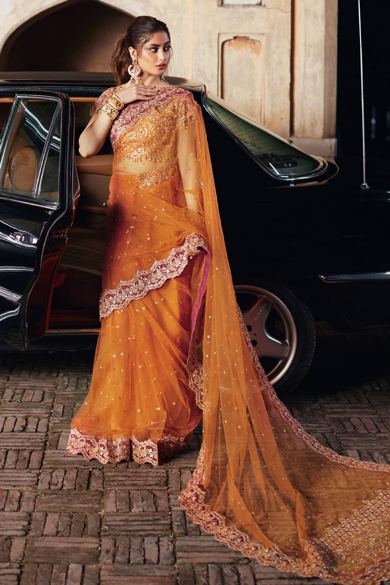 Qalamkar | Shadmani Luxury Formals |  Raniya SH-02 - by - Libasekhas UK - Registered Vendor of : Qalamkar - 100% Original Designer Dresss