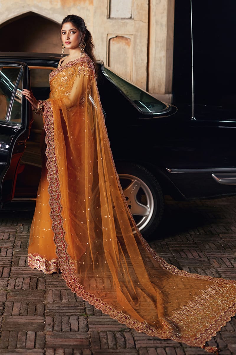 Qalamkar | Shadmani Luxury Formals |  Raniya SH-02 - by - Libasekhas UK - Registered Vendor of : Qalamkar - 100% Original Designer Dresss