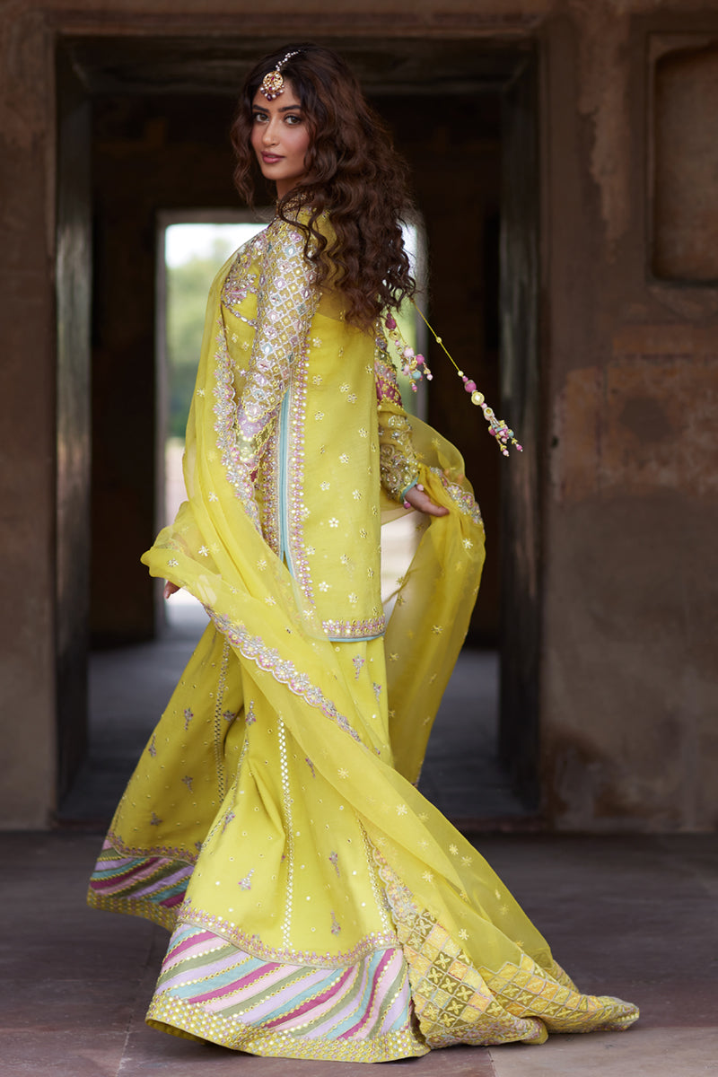 Qalamkar | Shadmani Luxury Formals |  Dania SH-05 - by - Libasekhas UK - Registered Vendor of : Qalamkar - 100% Original Designer Dresss