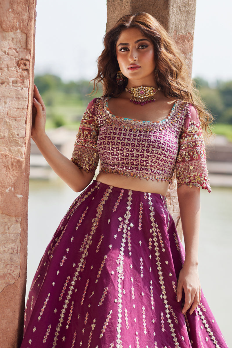 Qalamkar | Shadmani Luxury Formals |  Alya SH-04 - by - Libasekhas UK - Registered Vendor of : Qalamkar - 100% Original Designer Dresss