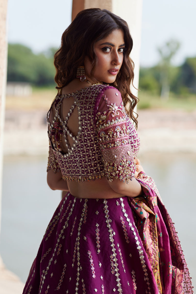 Qalamkar | Shadmani Luxury Formals |  Alya SH-04 - by - Libasekhas UK - Registered Vendor of : Qalamkar - 100% Original Designer Dresss