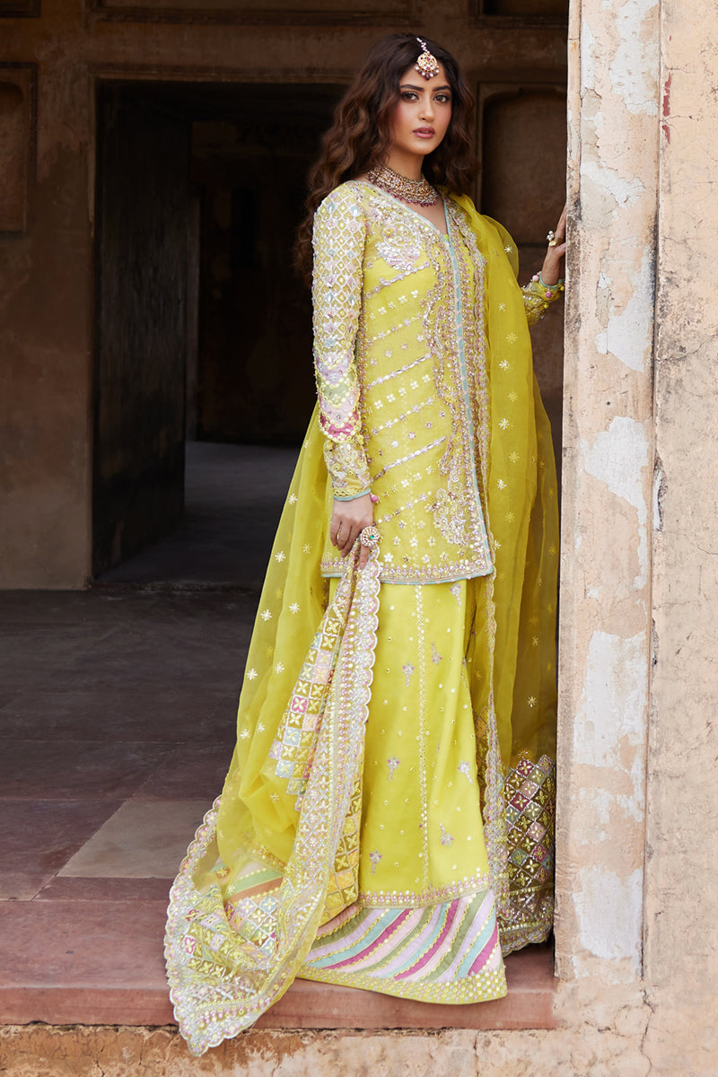 Qalamkar | Shadmani Luxury Formals |  Dania SH-05 - by - Libasekhas UK - Registered Vendor of : Qalamkar - 100% Original Designer Dresss